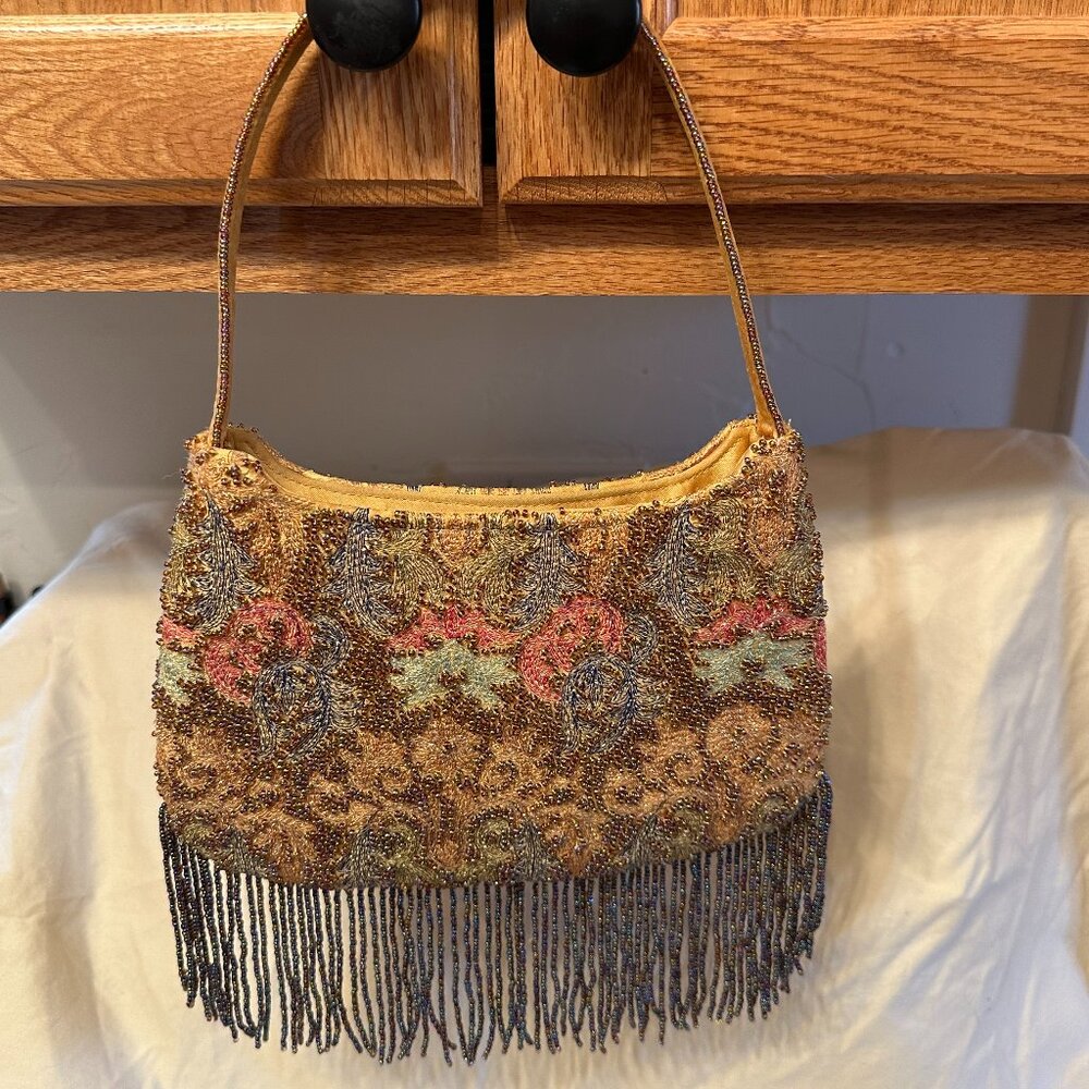 Beaded Handbag with Fringe Y2K NWOT